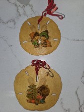 Vintage Sand Dollar Christmas Ornaments