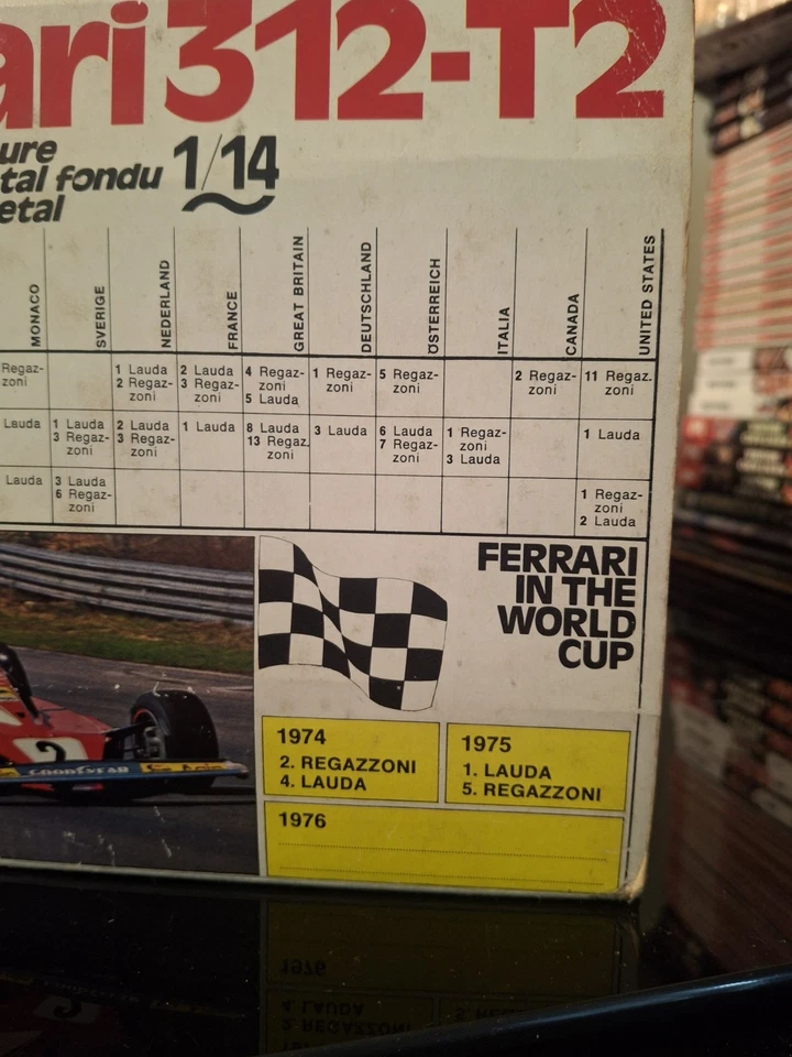 FERRARI 312-T2 BURAGO 1:14 FORMULA 1 1974 VINTAGE BOXED ULTRA-RARE CONDITION - Immagine 4 di 4