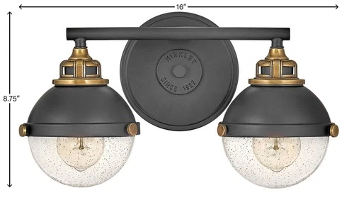 Hinkley Fletcher 8 3/4" High Black 2-Light Wall Sconce - Picture 6 of 7