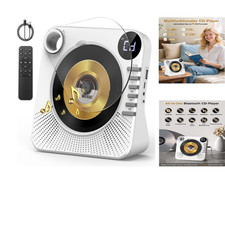 CD Player Tragbar Bluetooth 5.1 HiFi Lautsprecher Fernbedienung AUX USB