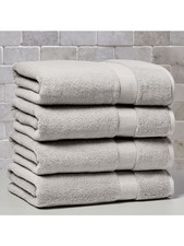 Better Homes Gardens Signature Soft Solid 4 Piece Bath Towel Set,Soft Silver
