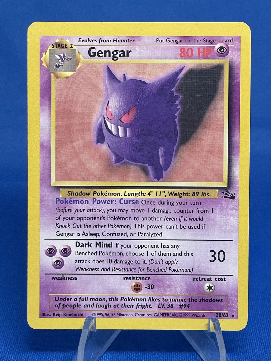 original gengar pokemon card Gengar Pokémon TCG Rare Fossil Individual Collectible Card Game Cards for  sale