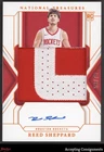 2024-25 National Treasures Orange #141 Reed Sheppard RPA ROOKIE PATCH AUTO 58/75
