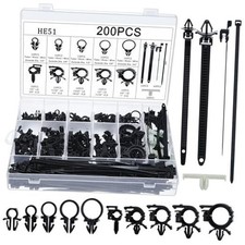 pcs Car Wire Loom Routing Clips Push Mount Cable Tie Assortment 15 Sizes 200