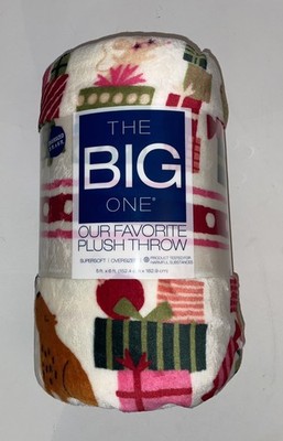 Christmas Holiday Presents The Big One Oversized Super Soft Throw 5'x6' Blanket