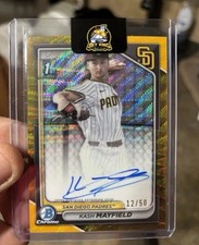2024 Bowman Draft - Chrome  Auto Gold Shimmer Refractor  Kash Mayfield /50 