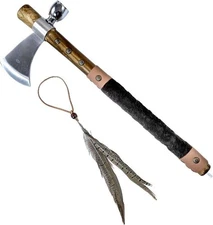 WF - 348  19 Inches Tomahawk with Leather Wrapped Handle