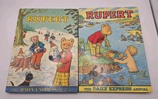 Vintage RUPERT Annual Books 1974 & 1975 The Daily Express UK England HC
