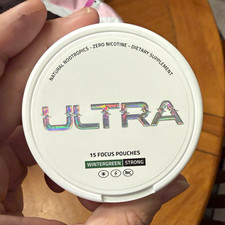 ULTRA Wintergreen Focus Dietary Supplement Pouches 15 Count Zero Nicotine