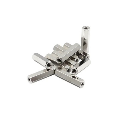 10x ETTINGER Abstandsbolzen/Distanzstücke Messing -NI, M3x22, IG/IG 7mm, SW5,5
