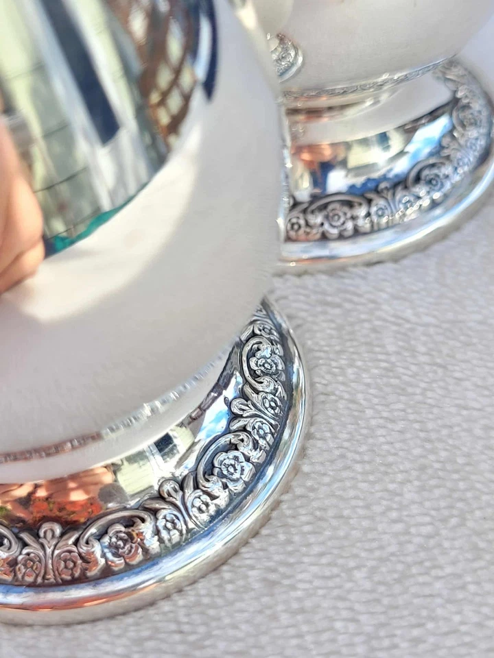 Juego de coctelera de sal y pimienta de plata esterlina Prelude by International de colección - 122 g Foto 3 de 4