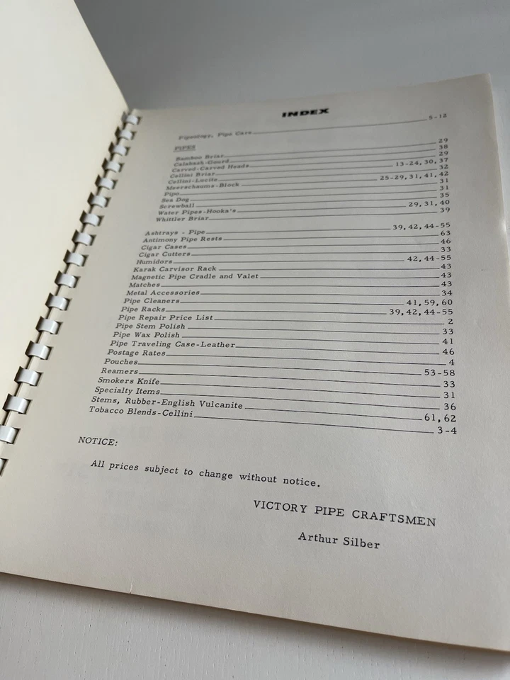 Cellini Of Chicago Victory Pipe Craftsmen Pipe Catalog 1965  - Image 4 of 4