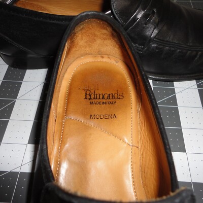 Allen Edmonds Modena Black Leather Penny Loafers Mens 8.5 D Italy 49800 Allen Edmonds Modena Loafers Dress Shoes Black Leather Soles  main image 3