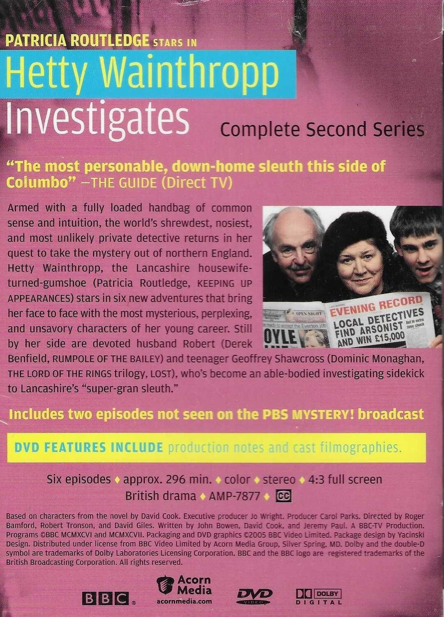 Hetty Wainthropp Investigates - Complete Second Series (DVD
