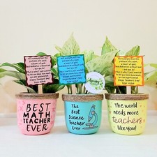 Customizable Thank You Gift Pot for Teachers   Hand-Painted Appreciation Pot