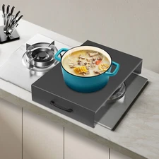 Stove Top Cover Noodle Board Stove Covers with A Handle Range Burner Cover Grey