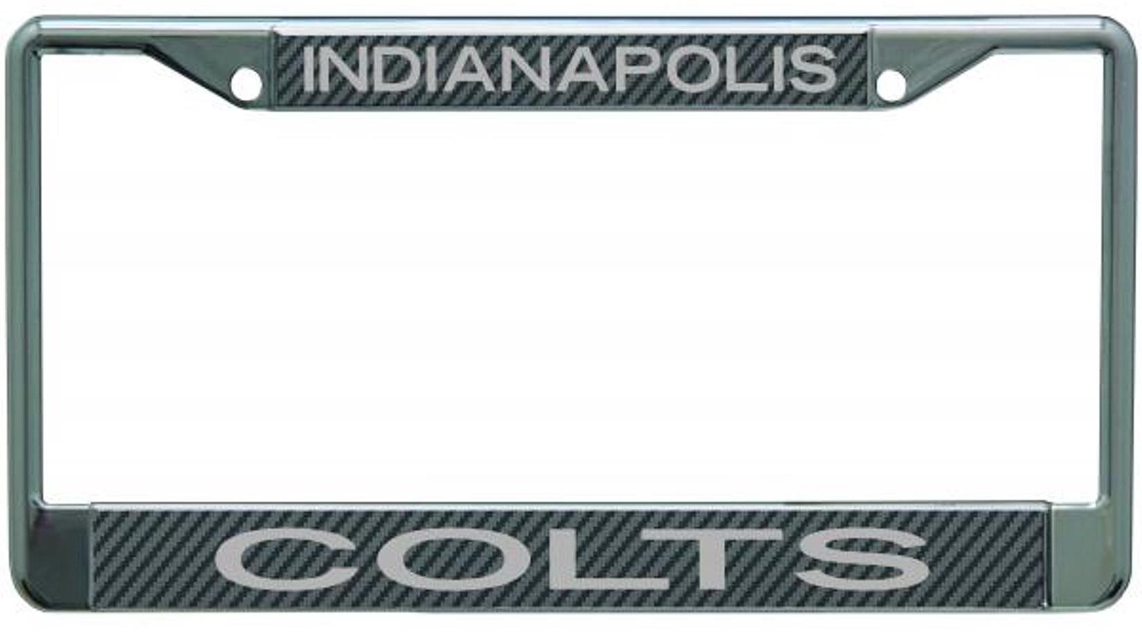 Indianapolis Colts Metal License Plate Frame Tag Cover Carbon Fiber