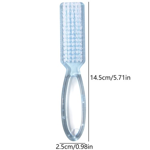 Cleaning Nail Brushes Transparent Long Handle Soft Remove Dust Nail Brushes - Picture 3 of 16