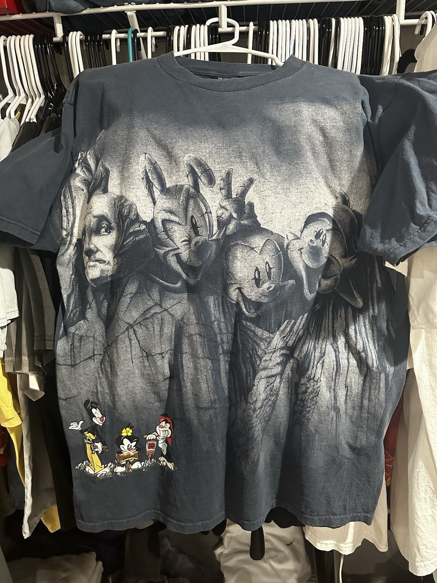Vintage ANIMANIACS Mount Mt Rushmore T Shirt Graphic Tee Warners 
