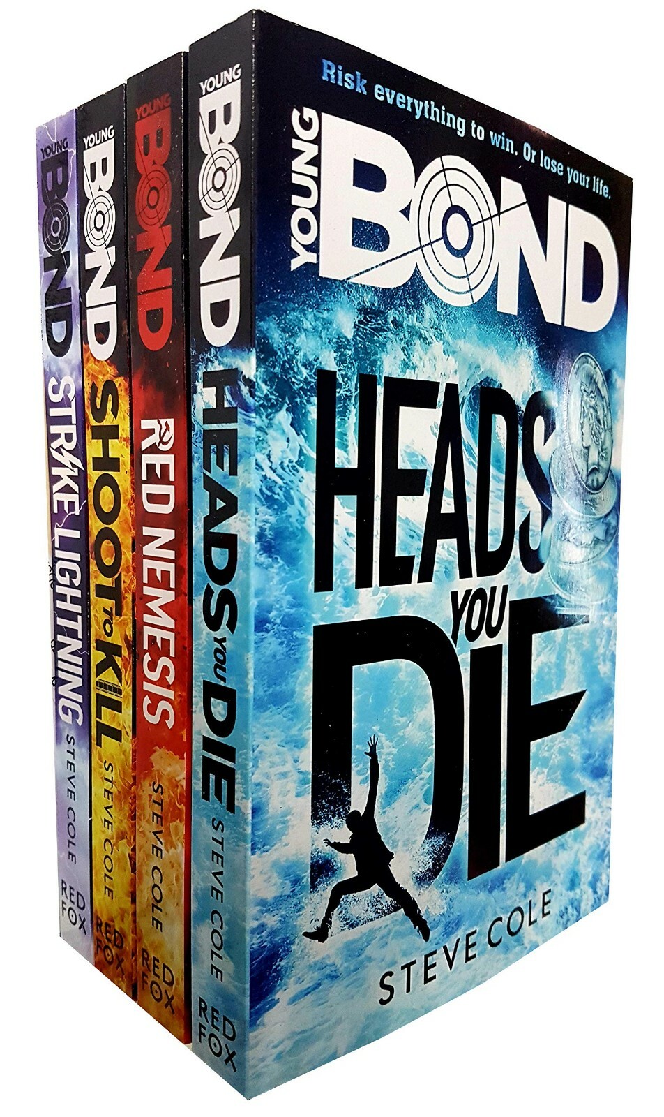 Steve Cole Collection Young Bond Red Nemesis Heads You Die 4 Books Set NEW