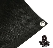 Shatex Plant Protection Breathable Reusable 90% Shade Cloth with Grommets Black