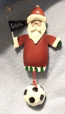 Kurt Adler Soccer Santa Dimensional Ornament New