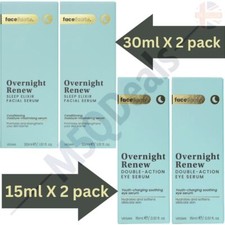 FaceFacts Overnight Renew DoubleAction Eye Serum/Sleep Elixir Facial Serum-2pack