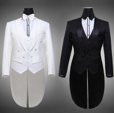 white tailcoat suit