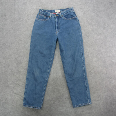 LL Bean Jeans Women's 10 Blue Light Wash Flannel Lined Jeans