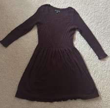 AMERICAN EAGLE OUTFITTERS Purple Maroon Knit Long Sleeve Sweater Dress M/M/M
