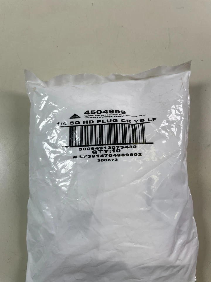 1/4" MPT Square Head Brass Plugs (10 Plugs) - Image 2 of 4