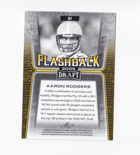 2020 Leaf Draft Football Flashback Pick Your Card Rodgers Emmitt Rice Elway Lott - Picture 4 of 22