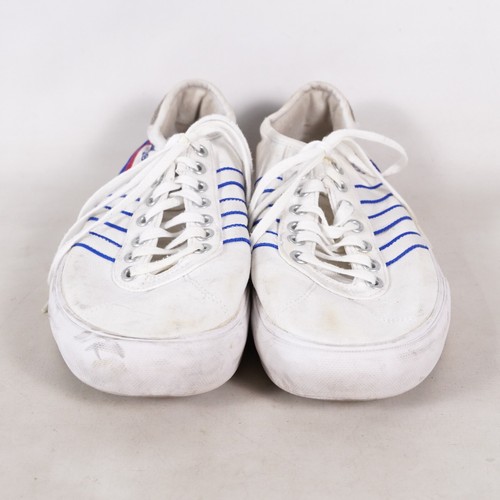 Adidas Delpala Tennis Shoes Casual Sneakers Men 10.5 FV0639 White Blue Red - Picture 2 of 11