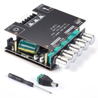 ZK-MT21 2x50W+100W 2.1 Channel BT5.0 AUX Digital Power Subwoofer Amplifier  J5P0