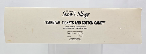 Department 56 Snow Village "Carnival Tickets and Cotton Candy" 3pc Set 54938 NIB - Picture 7 of 11