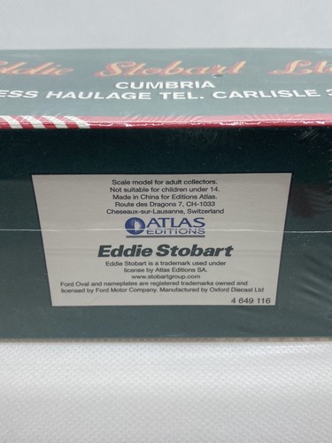 FORD CARGO EDDIE STOBART MODEL TRUCK LORRY 1:76 ATLAS OXFORD DIECAST LESLIE - Picture 3 of 4
