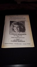 Florence Henderson Opera House Cheboygan Michigan Rare Promo Poster Ad Framed!