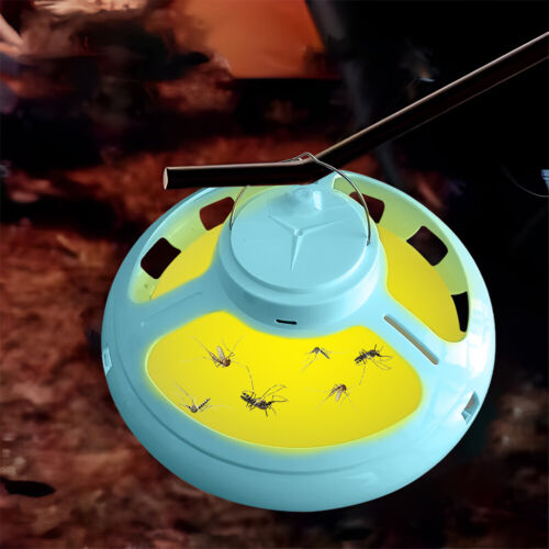 Trampas de luz contra pulgas con 5 almohadillas adhesivas USB recargables para insectos polillas mosquitos interior - Imagen 17 de 17