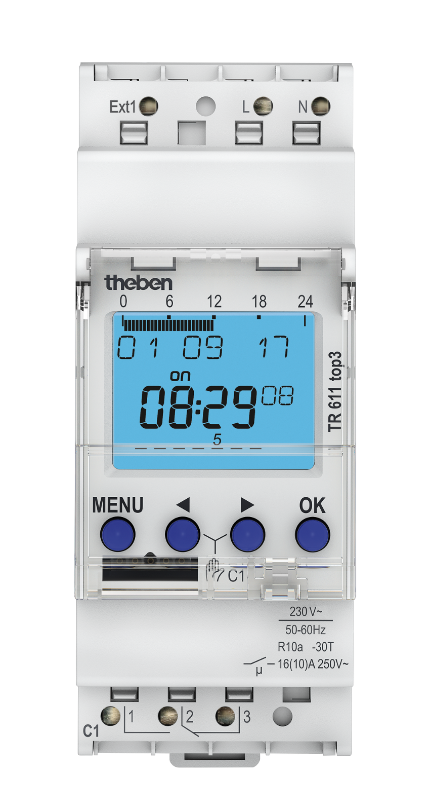 Theben 6110130 Temporizzatore digitale Settimanale 2600 W IP20