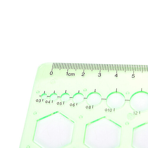 Plastic Circles Squares Hexagons Geometric Template Ruler Stencil Study ...