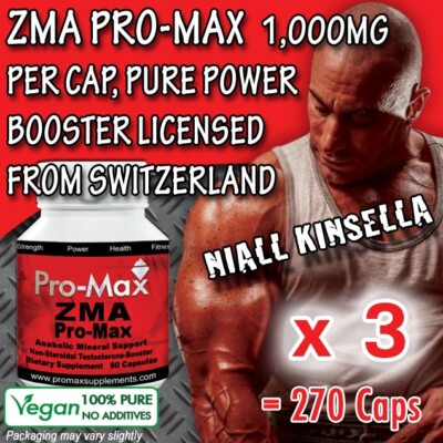 ZMA POWER MAGNESIUM ZINK VITAMIN B6 1GF-270 Kapsel KOMPLETTE IMMUNUNTERSTÜTZUNG 1000 mg