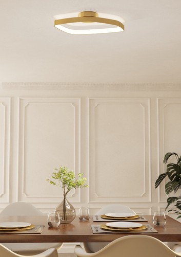 Plafoniera a led moderna in oro spazzolato GL1738 - Picture 4 of 4