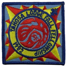 Tahosa Lodge 383 Greater Colorado CO 1982 Fall Fellowship Patch BLU Bdr (NE578)