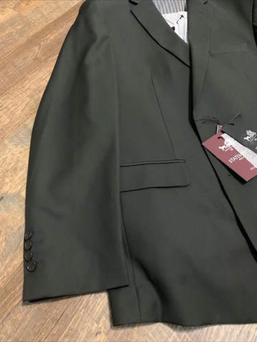 NEW STATEMENT Platinum Italian Suit 180s Cashmere Wool Tailor Fit 44R/38W - Picture 2 of 24
