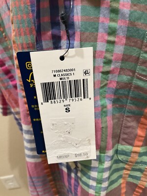 Polo Ralph Lauren Classic Fit Multi Color Plaid Men's Small Button