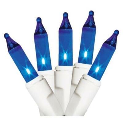 3 Sets of Blue Super Bright Bulb Icicle Lights~In/Outdoor 8' Each Steady~Flash