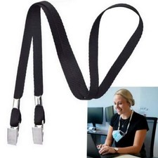 5 Pack - Face Mask Lanyards with Clips - Mask Holder Straps w/ Two Bulldog Clips