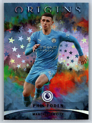 2021-22 Panini Chronicles Origins Phil Foden Purple Astro Parallel #92