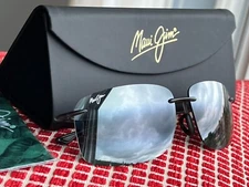 Maui Jim Hema MJ 443 11M Rimless Sunglasses - Natural Grey Polarized Lenses
