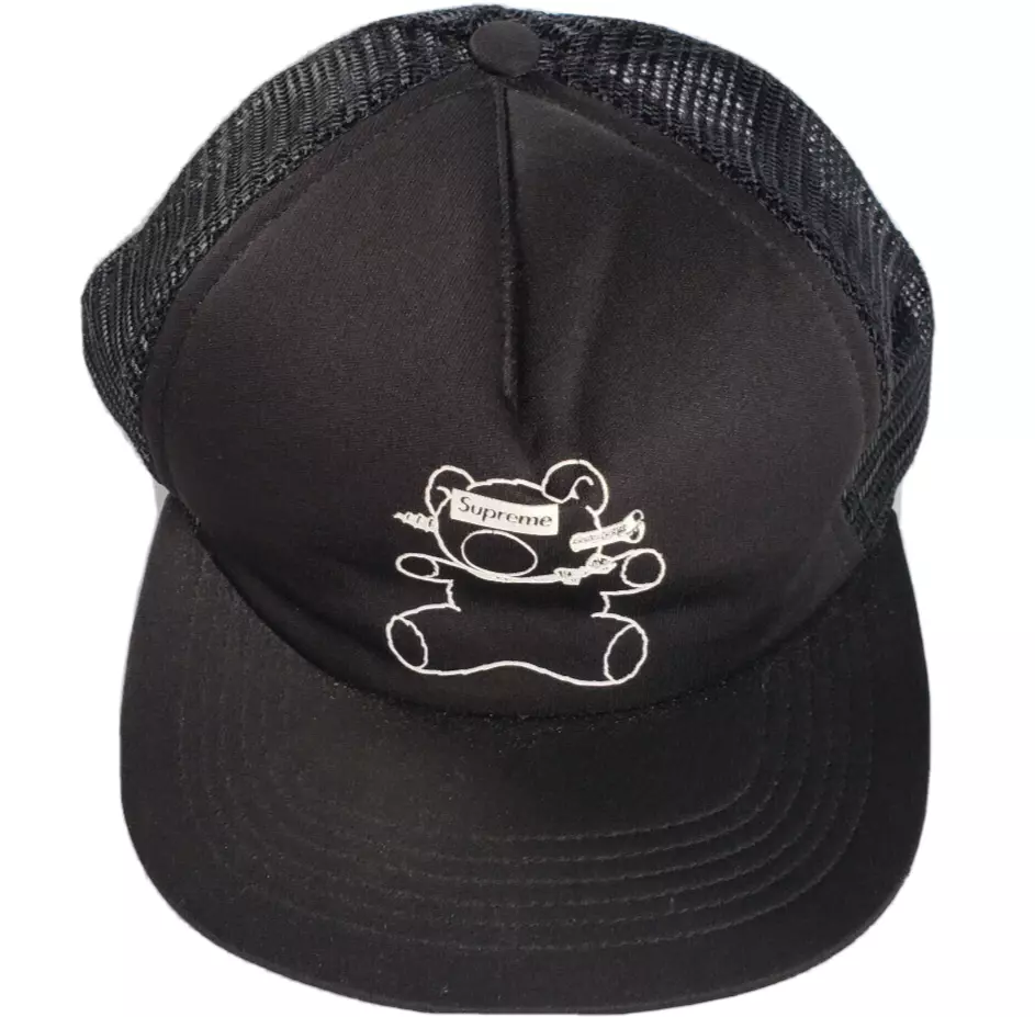 SUPREME x UNDERCOVER Teddy Bear Trucker Casquette Snapback Noir SS15